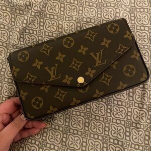 Louis Vuitton Dark Brown Monogram Wristlet